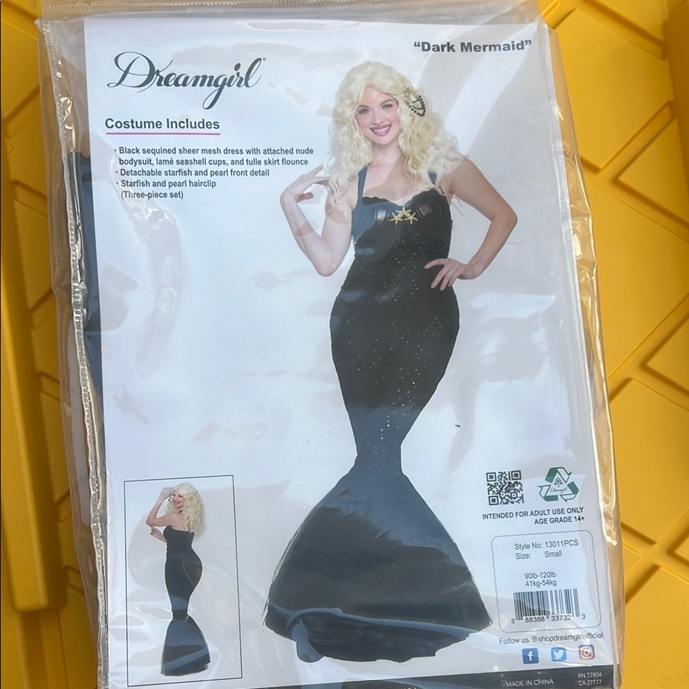 Dreamgirl Black Sequin Mermaid Dress